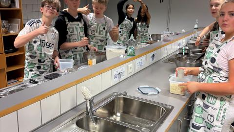 Nemendum þykir alltaf skemmtilegt í heimilisfræði